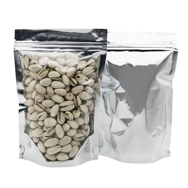 GooGou Resealable Zip Mylar Bag Food Storage Aluminum Foil Bags Smell Proof Pouches 3.9x5.9" 100pcs - Image 2
